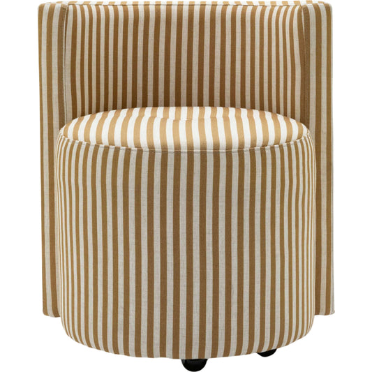 Alyssa Striped Linen Rolling Desk Chair by TOV Furniture. Made from fabric, plywood in a eclectic & global style.