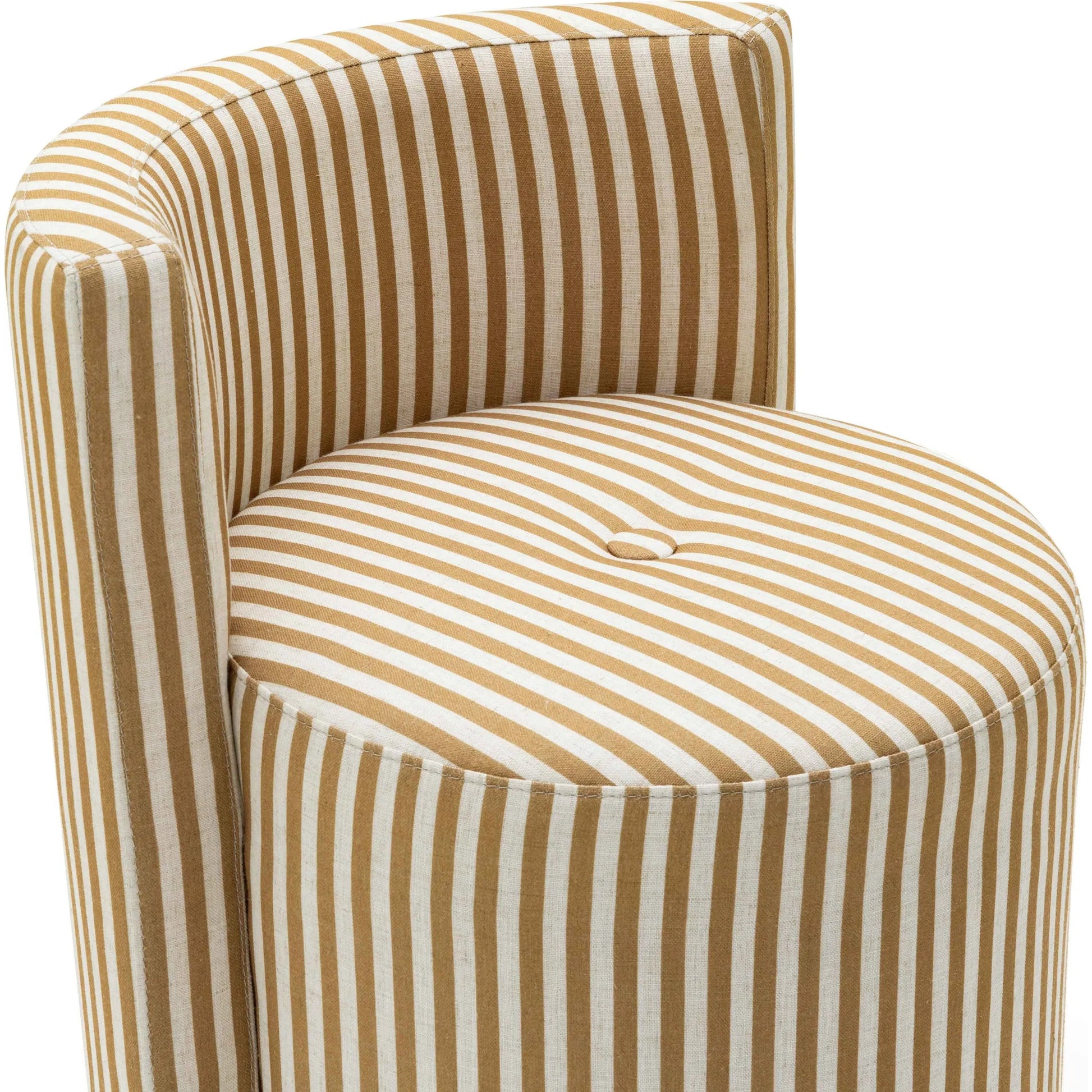 Alyssa Striped Linen Rolling Desk Chair by TOV Furniture. Made from fabric, plywood in a eclectic & global style.