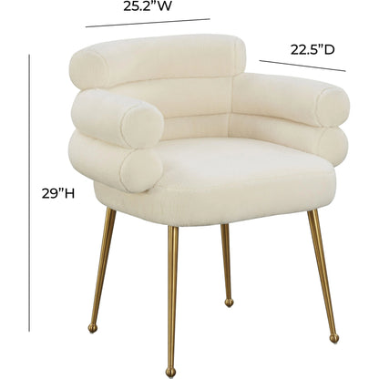 Dente Velvet Dining Chair by TOV Furniture in grey. Made from velvet, wood in a modern style.