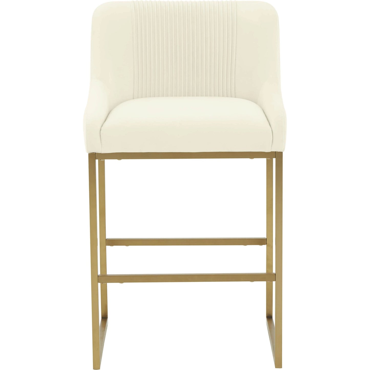 003 SI-1984264 | Additional Silo | Lisa Pleated Velvet Counter Stool by TOV Furniture. Made from stainless steel, velvet in a modern style.