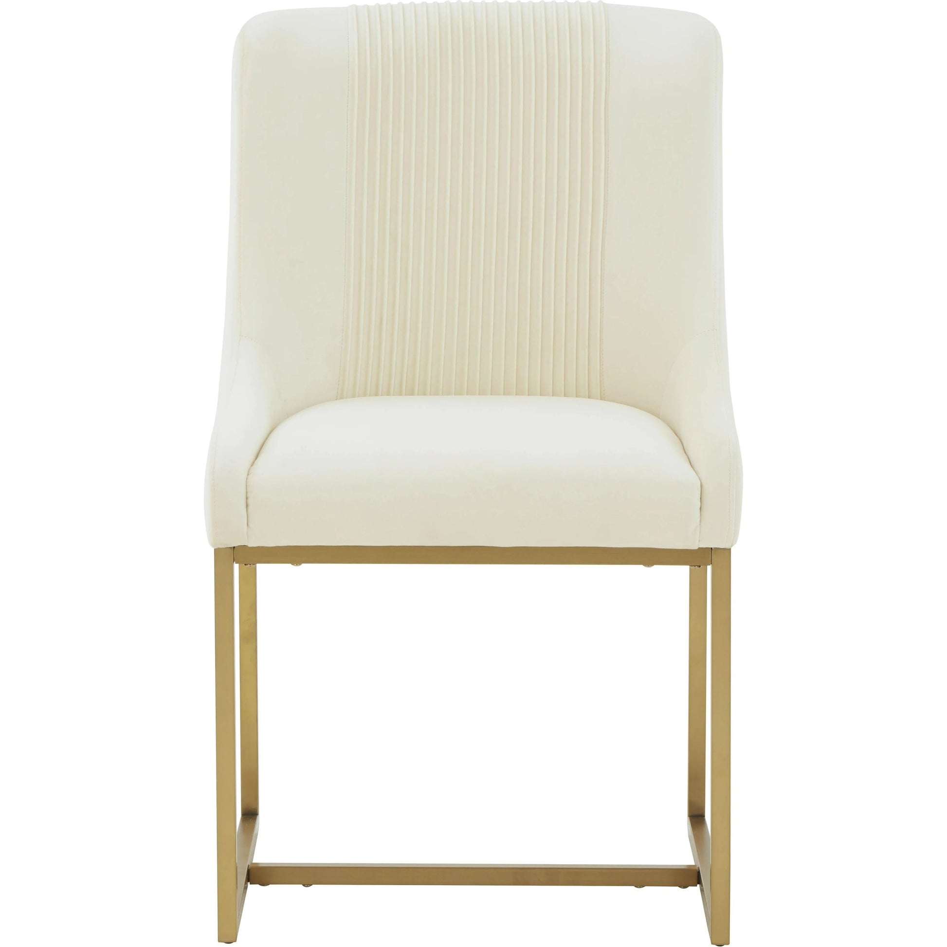 Lisa Pleated Velvet Dining Chair by TOV Furniture. Made from stainless steel, velvet in a modern style.