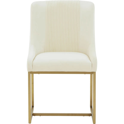 Lisa Pleated Velvet Dining Chair by TOV Furniture. Made from stainless steel, velvet in a modern style.