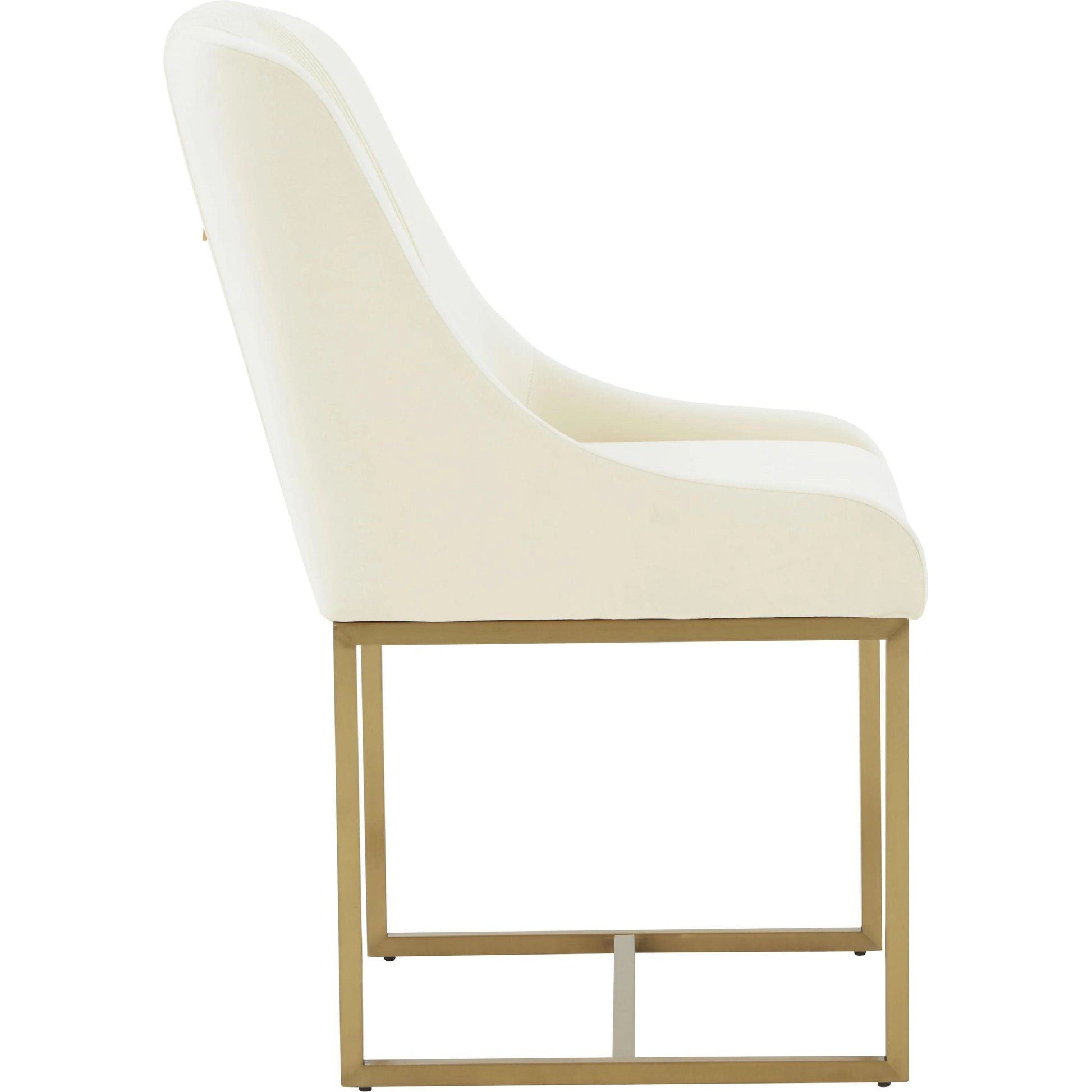 Lisa Pleated Velvet Dining Chair by TOV Furniture. Made from stainless steel, velvet in a modern style.