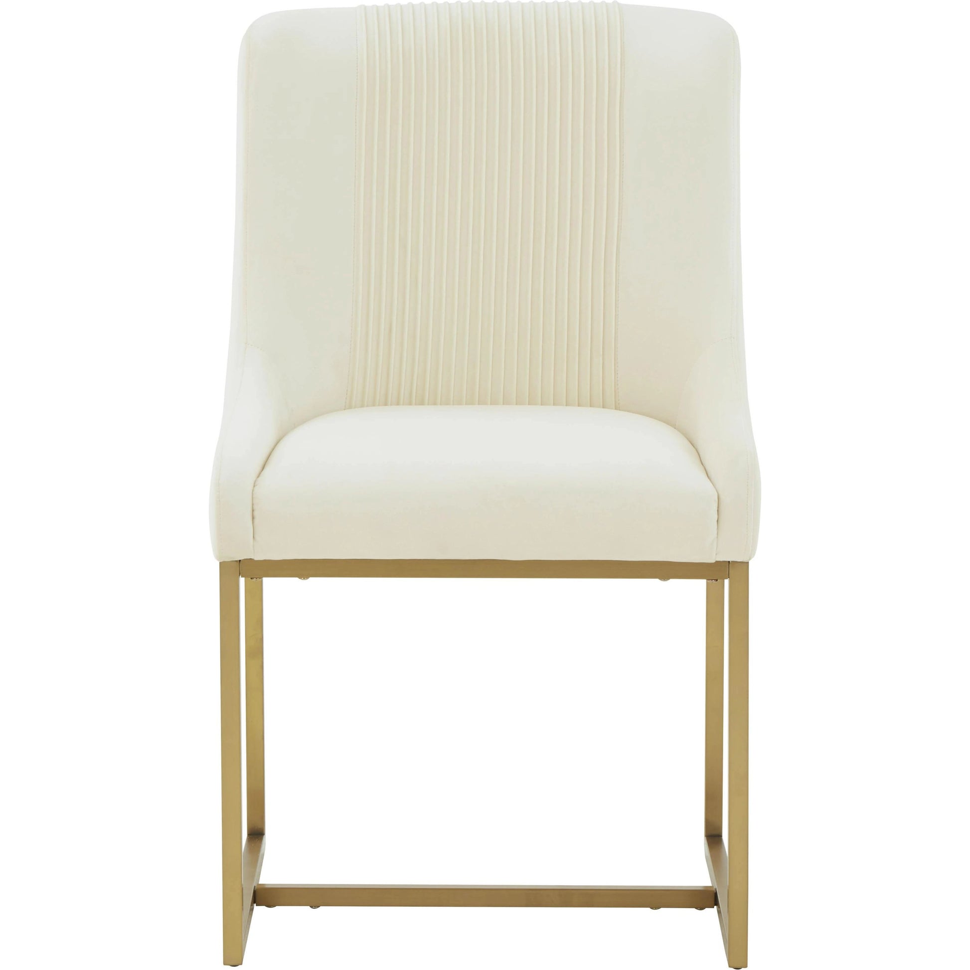 Lisa Pleated Velvet Dining Chair by TOV Furniture. Made from stainless steel, velvet in a modern style.