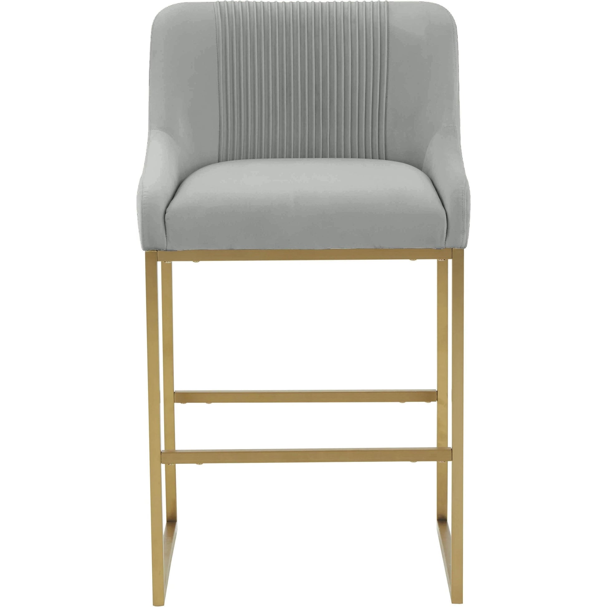 Lisa Pleated Velvet Dining Chair by TOV Furniture. Made from stainless steel, velvet in a modern style.