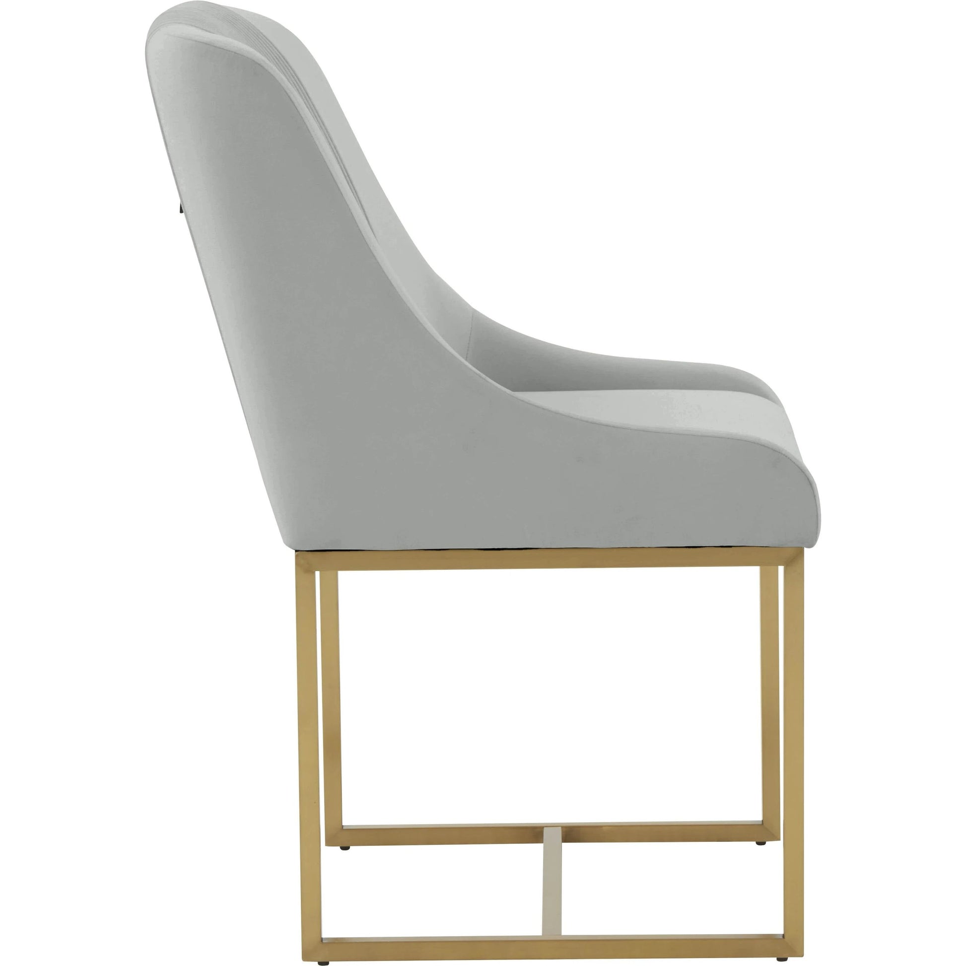 Lisa Pleated Velvet Dining Chair by TOV Furniture. Made from stainless steel, velvet in a modern style.