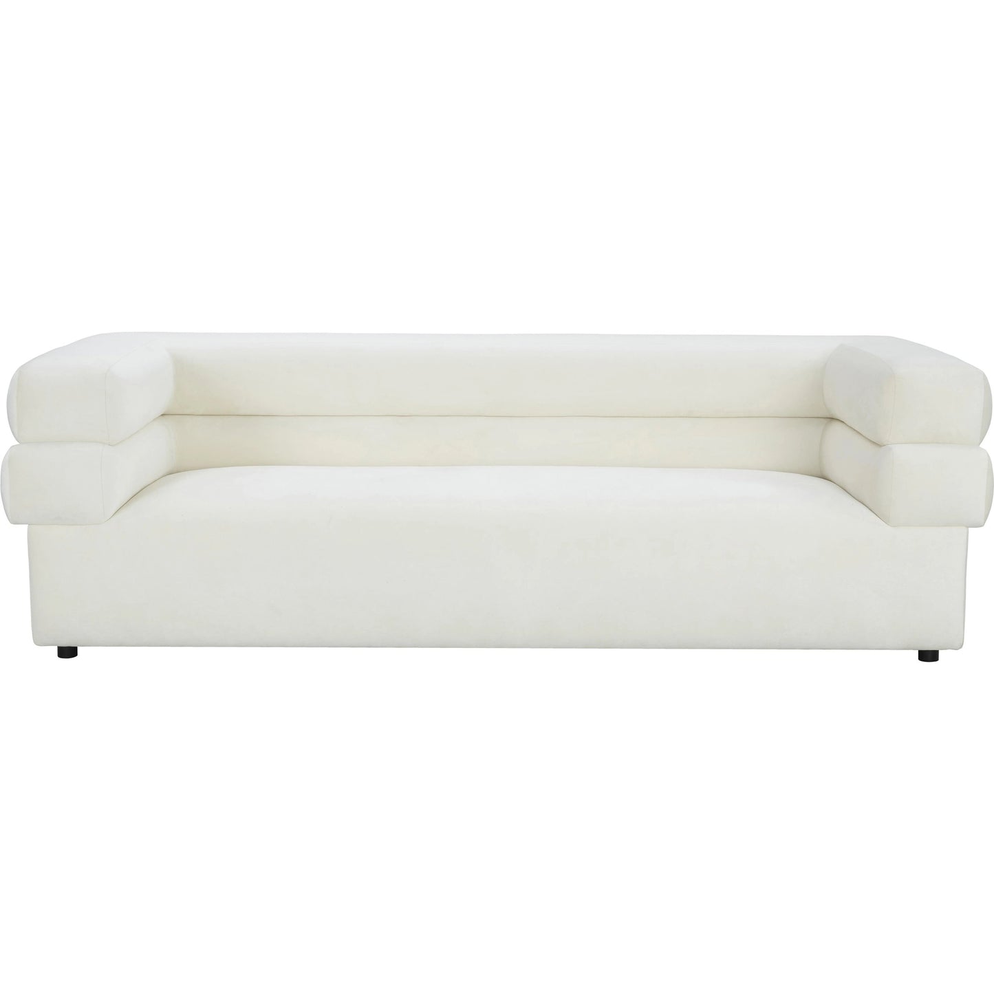 002 SI-1984268 | Additional Silo | Elsa Velvet Sofa by TOV Furniture in cream. Made from velvet, wood in a modern style.