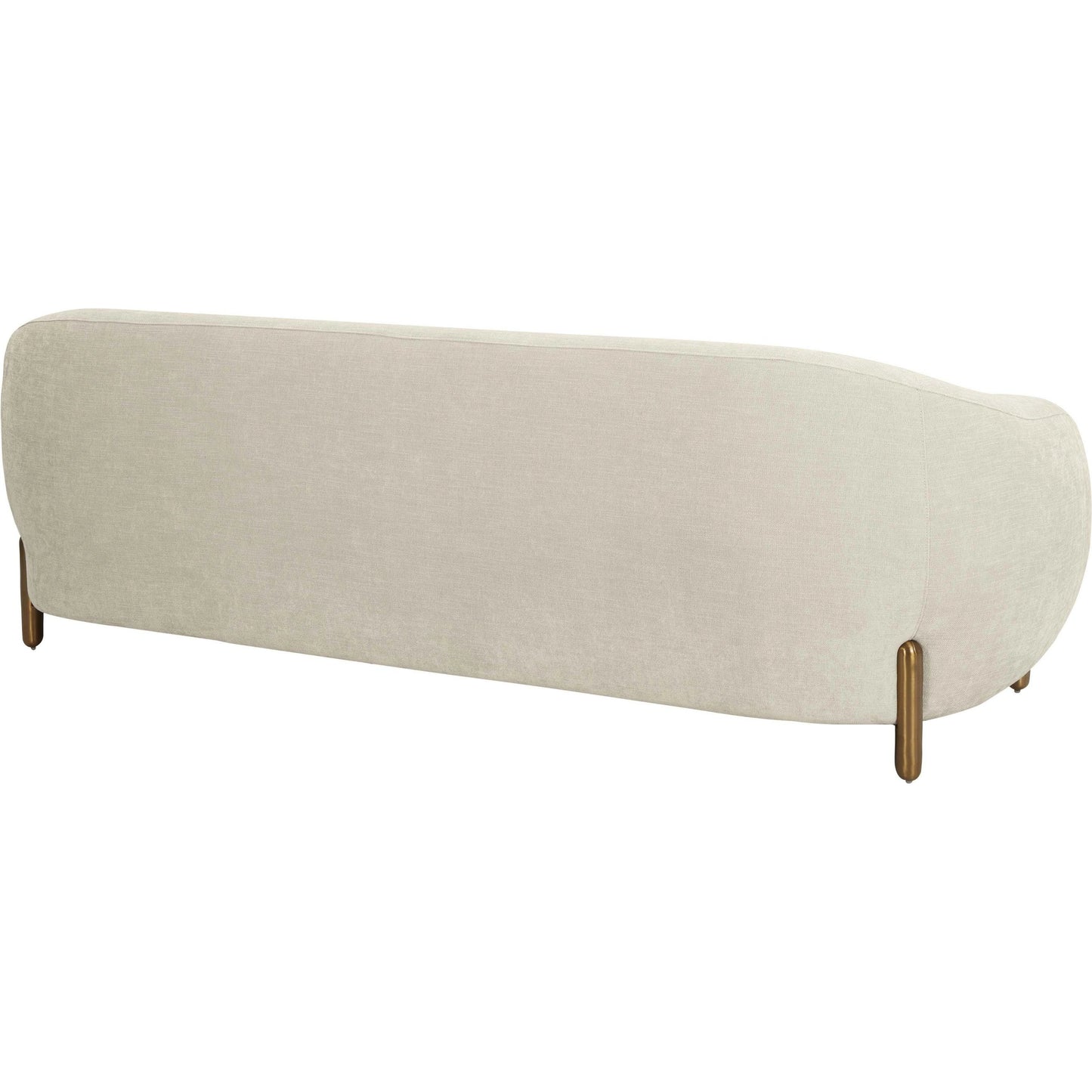 003 SI-2107443 | Additional Silo | Lina Chenille Textured Sofa by TOV Furniture in cream. Made from chenille, stainless steel, wood in a modern style.