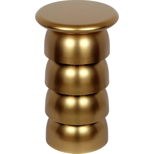 Sasha Side Table by TOV Furniture in gold. Made from iron in a modern style.