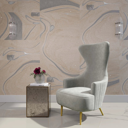 Lana Mirrored Side Table by TOV Furniture in antique mirror. Made from glass, iron, mdf in a modern style.