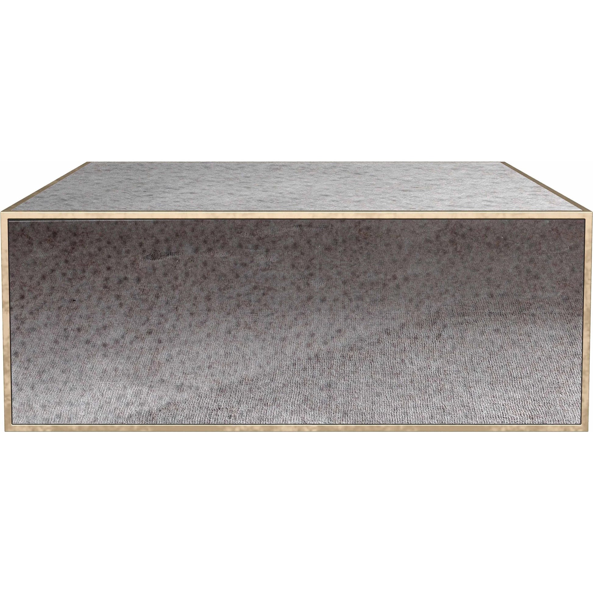 Lana Mirrored Coffee Table by TOV Furniture in antique mirror. Made from glass, iron, mdf in a modern style.