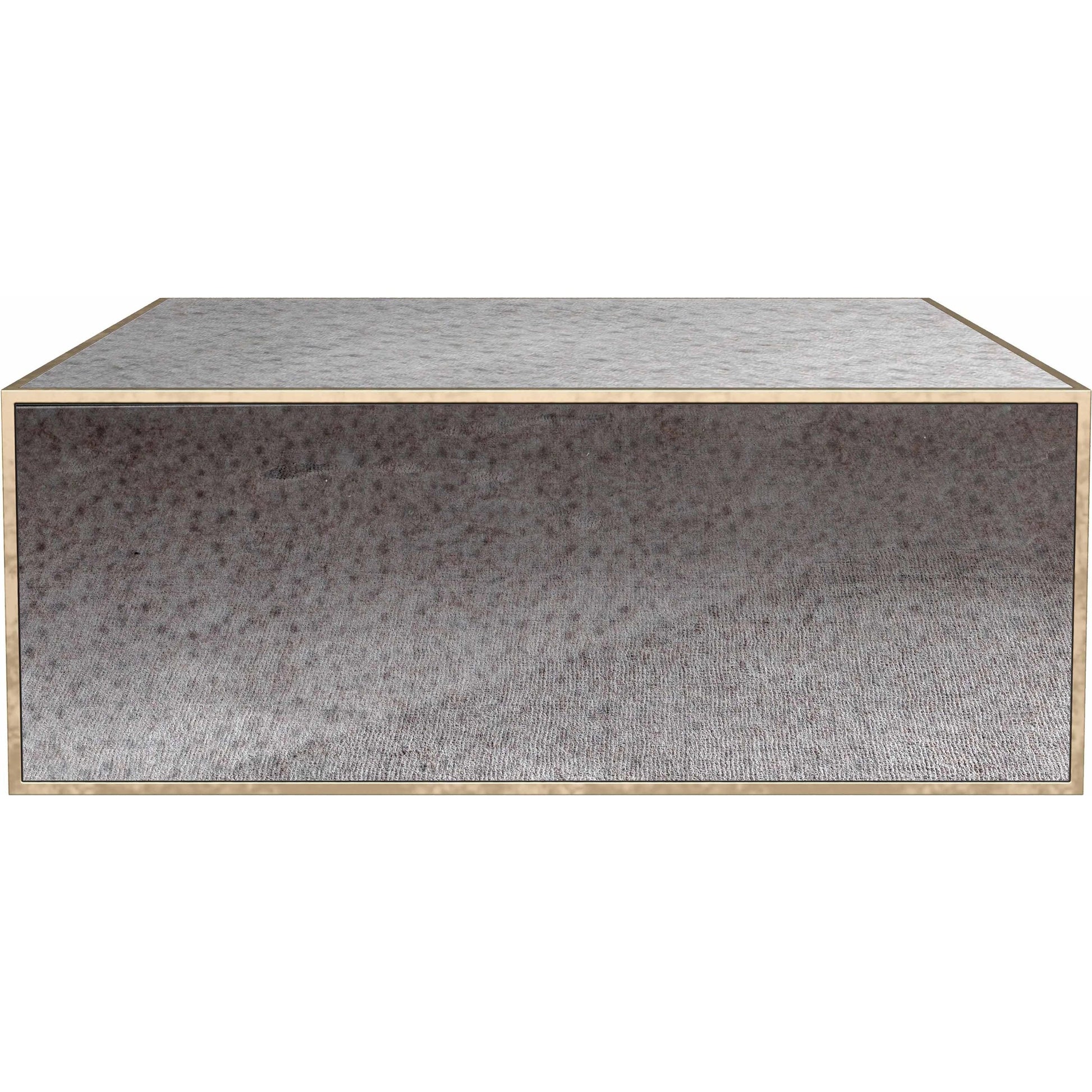 Lana Mirrored Coffee Table by TOV Furniture in antique mirror. Made from glass, iron, mdf in a modern style.