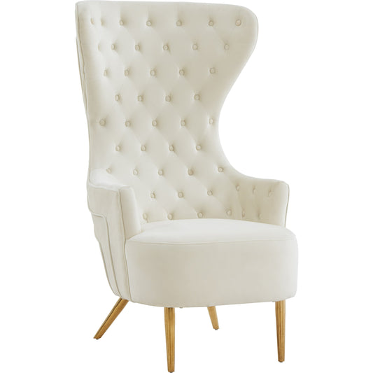 Jezebel Velvet Wingback Chair by TOV Furniture. Made from velvet, pine, plywood in a transitional style.