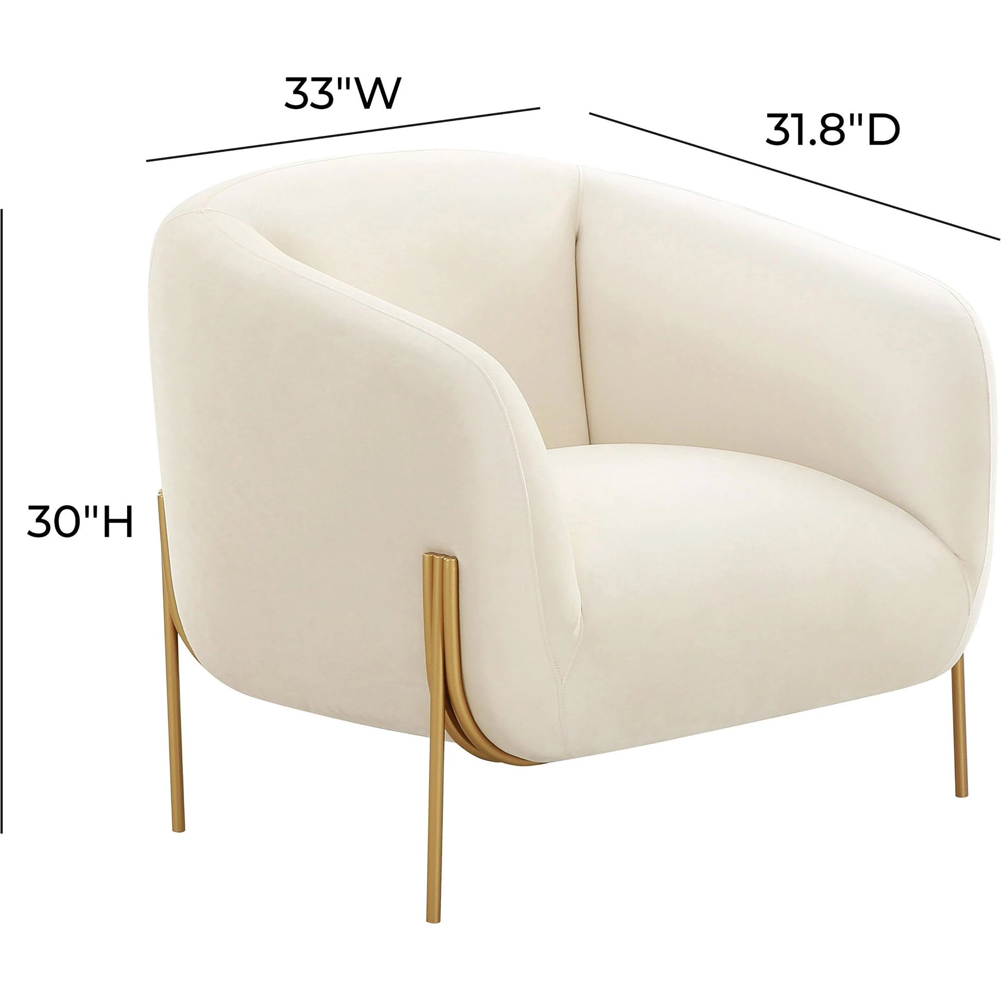 Kandra Velvet Accent Chair by TOV Furniture. Made from iron, velvet, wood in a modern style.