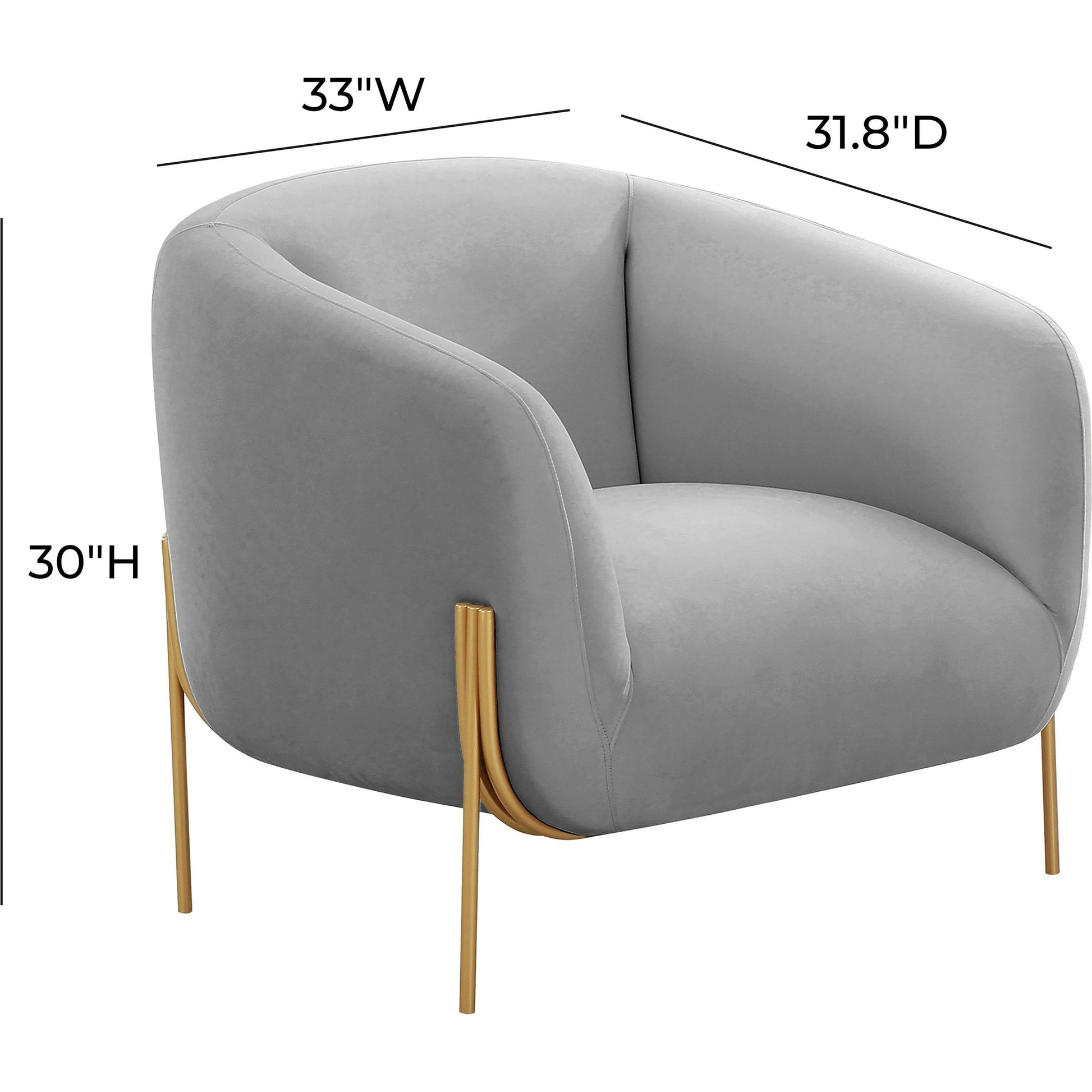 Kandra Velvet Accent Chair by TOV Furniture. Made from iron, velvet, wood in a modern style.