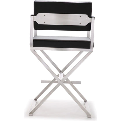 Director Counter Stool by TOV Furniture. Made from stainless steel, eco leather in a modern style.