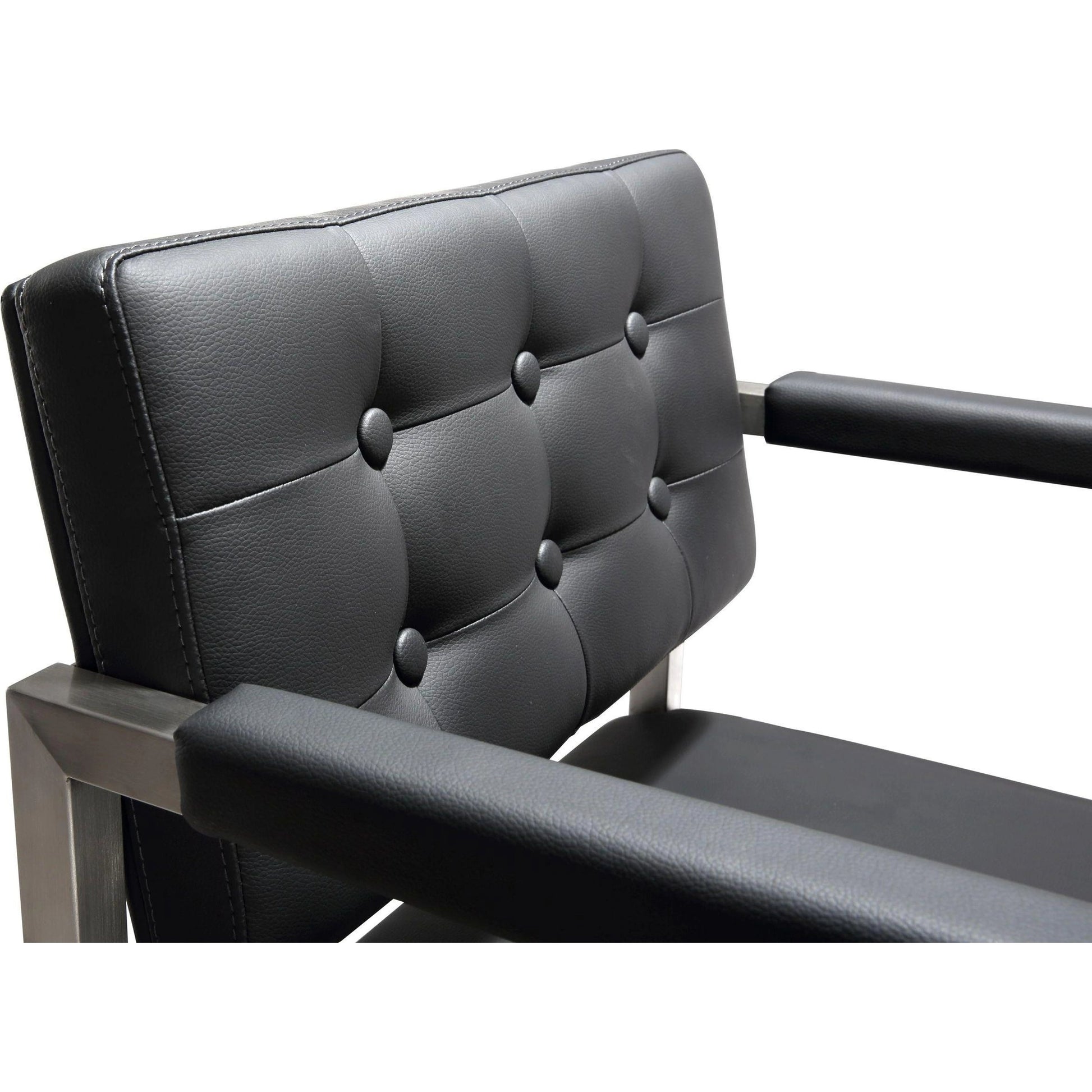 Director Counter Stool by TOV Furniture. Made from stainless steel, eco leather in a modern style.