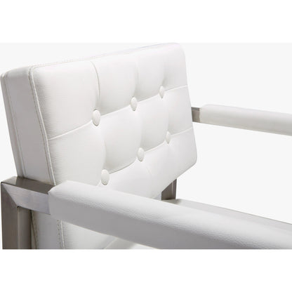 Director Counter Stool by TOV Furniture. Made from stainless steel, eco leather in a modern style.