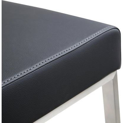 Denmark Steel Counter Stool (Set of 2) by TOV Furniture. Made from stainless steel, eco leather in a modern style.