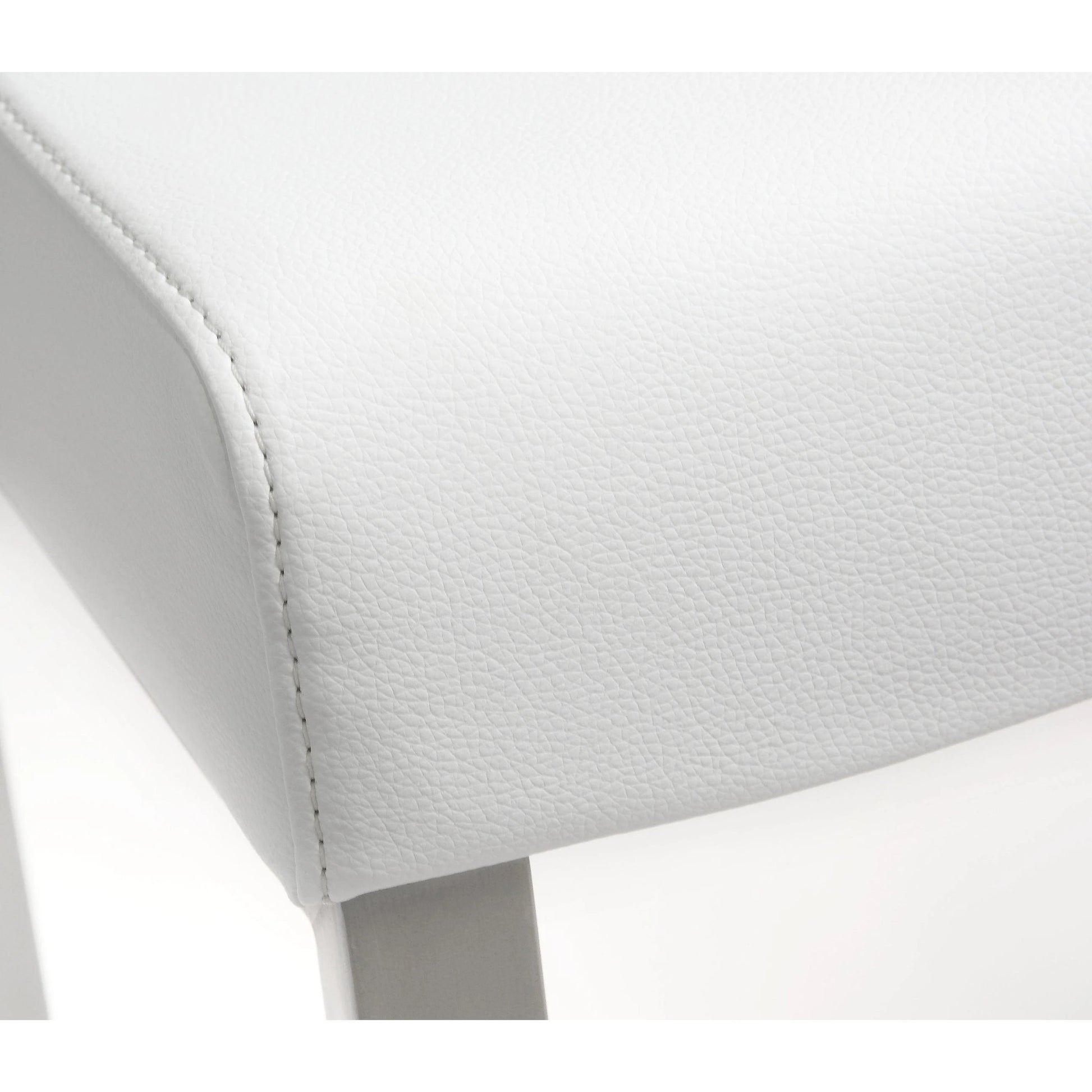 Denmark Steel Counter Stool (Set of 2) by TOV Furniture. Made from stainless steel, eco leather in a modern style.