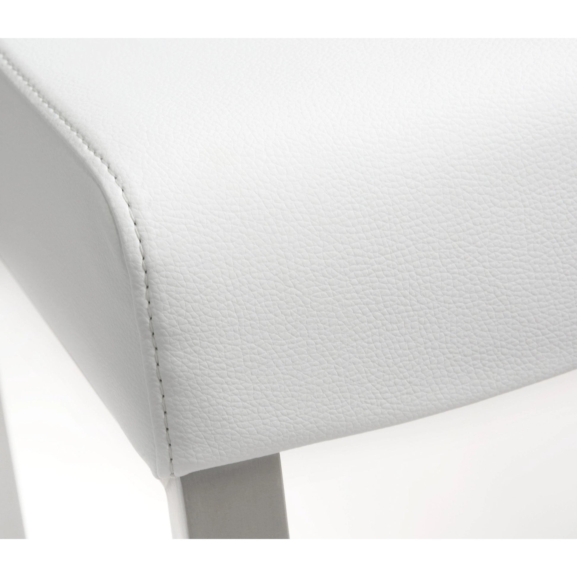 Denmark Steel Counter Stool (Set of 2) by TOV Furniture. Made from stainless steel, eco leather in a modern style.