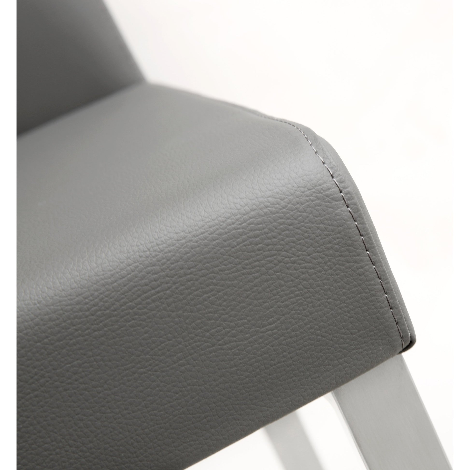 Denmark Steel Counter Stool (Set of 2) by TOV Furniture. Made from stainless steel, eco leather in a modern style.