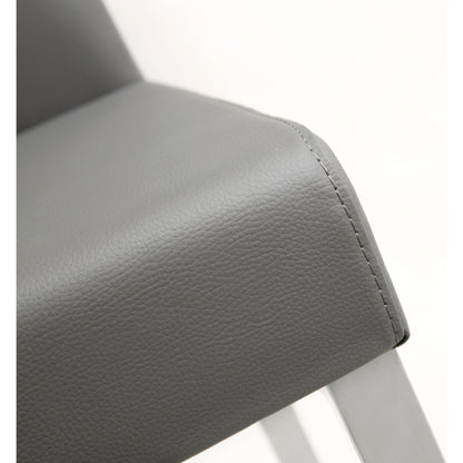 Denmark Steel Counter Stool (Set of 2) by TOV Furniture. Made from stainless steel, eco leather in a modern style.