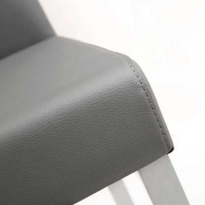 Denmark Steel Counter Stool (Set of 2) by TOV Furniture. Made from stainless steel, eco leather in a modern style.