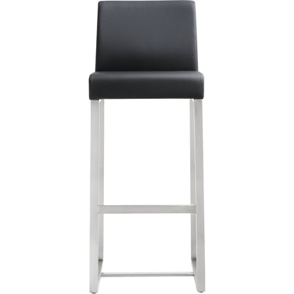 Denmark Steel Barstool (Set of 2) by TOV Furniture. Made from stainless steel, eco leather in a modern style.