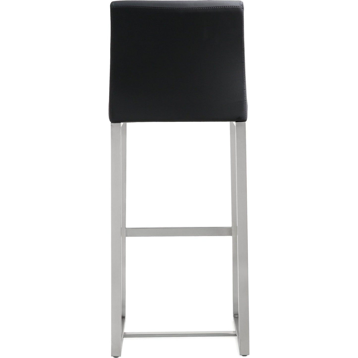 007 S-245376 | Additional Silo | Denmark Steel Barstool (Set of 2) by TOV Furniture. Made from stainless steel, eco leather in a modern style.