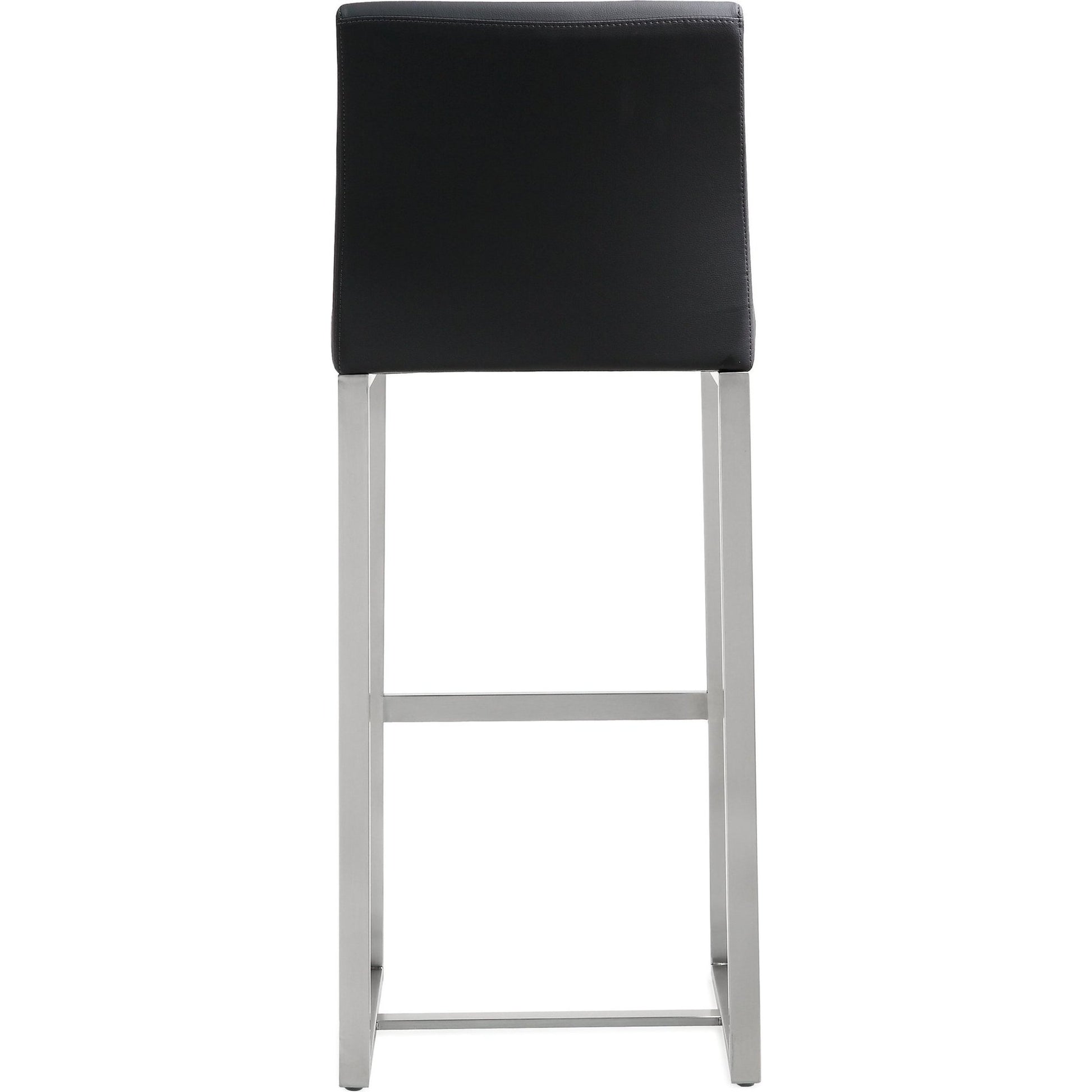 Denmark Steel Barstool (Set of 2) by TOV Furniture. Made from stainless steel, eco leather in a modern style.