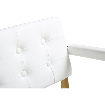 Director Gold Steel Barstool by TOV Furniture. Made from stainless steel, eco leather in a modern style.