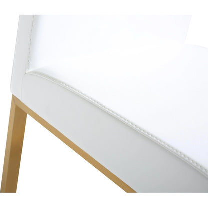 Denmark Gold Steel Barstool (Set of 2) by TOV Furniture. Made from stainless steel, eco leather in a modern style.