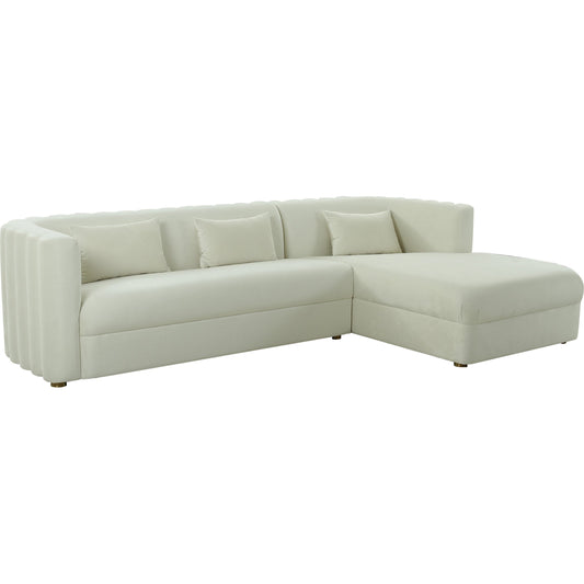 Callie Velvet Sectional by TOV Furniture. Made from velvet, pine, plywood in a modern style.