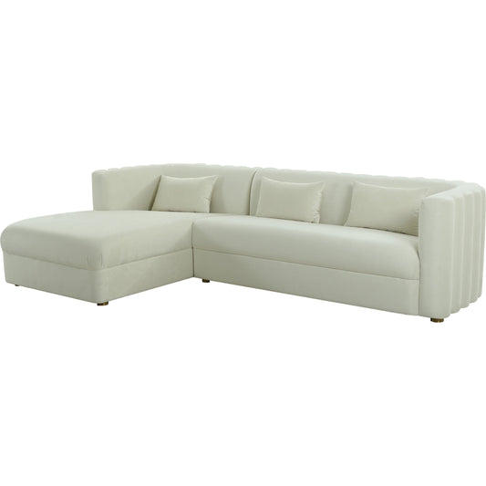 Callie Velvet Sectional by TOV Furniture. Made from velvet, pine, plywood in a modern style.