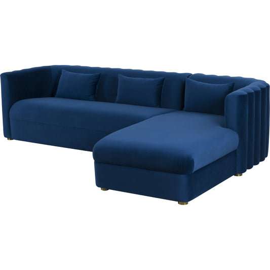 Callie Velvet Sectional by TOV Furniture. Made from velvet, pine, plywood in a modern style.