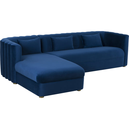 Callie Velvet Sectional by TOV Furniture. Made from velvet, pine, plywood in a modern style.