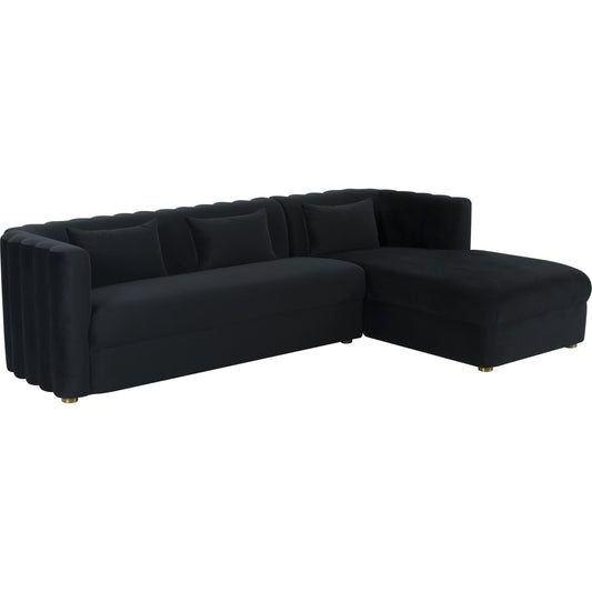 Callie Velvet Sectional by TOV Furniture. Made from velvet, pine, plywood in a modern style.