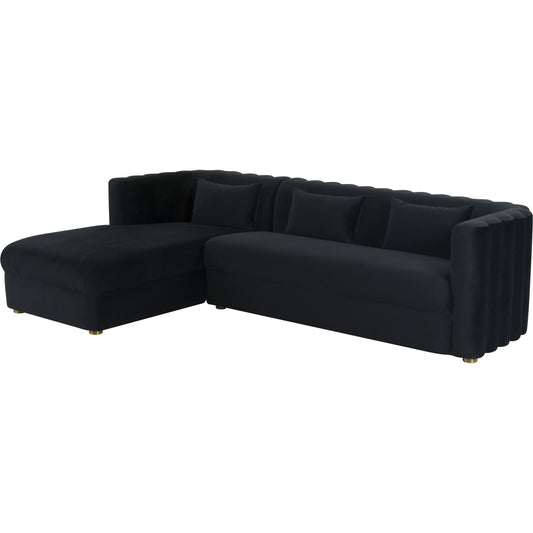 Callie Velvet Sectional by TOV Furniture. Made from velvet, pine, plywood in a modern style.