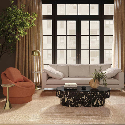 Vari Textured Velvet Lounge Sofa by TOV Furniture. Made from plywood, stainless steel in a modern style.