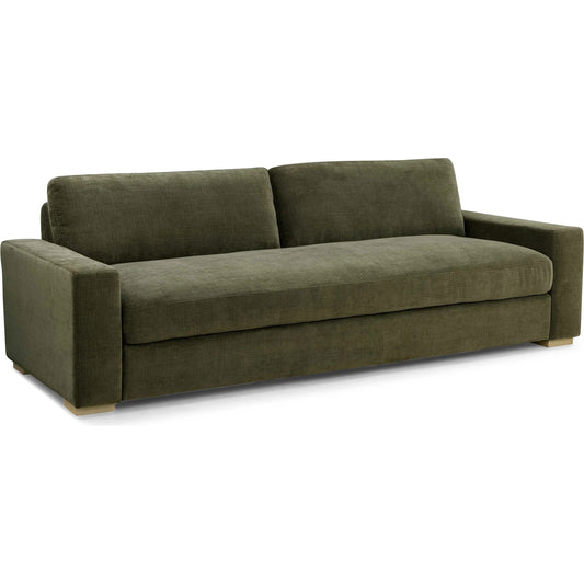 Beckham Upcycled Chenille Sofa by TOV Furniture. Made from plywood, recycled fabric, rubberwood in a transitional style.