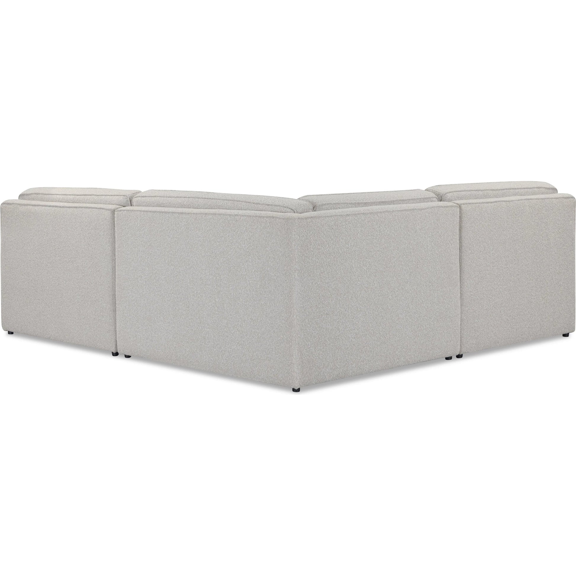 Yvette 3-Piece Performance L-Sectional by TOV Furniture in warm grey. Made from boucle, plywood in a unique style.