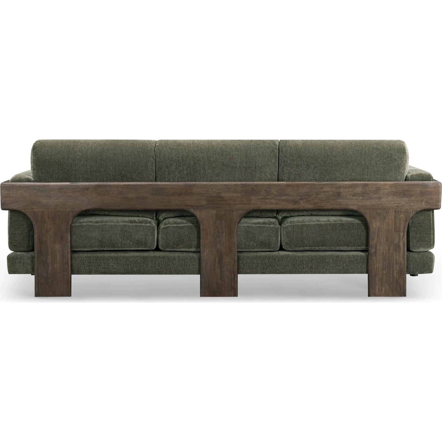 003 SI-2532649 | Additional Silo | Elyn Upcycled Contract-Grade Chenille Sofa by TOV Furniture in olive green. Made from fabric, plywood, rubberwood in a unique style.