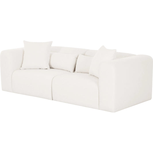 Tarra Performance Modular Loveseat by TOV Furniture in cream. Made from chenille, plywood in a unique style.