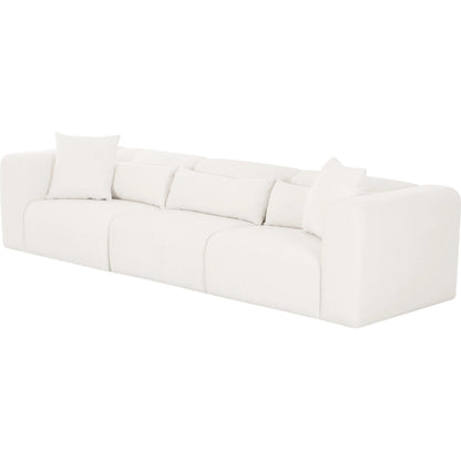 Tarra Performance Modular Sofa by TOV Furniture in cream. Made from chenille, plywood in a unique style.