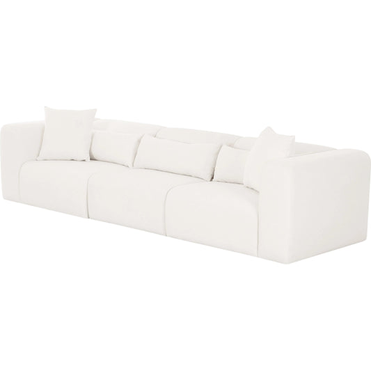 Tarra Performance Modular Sofa by TOV Furniture in cream. Made from chenille, plywood in a unique style.