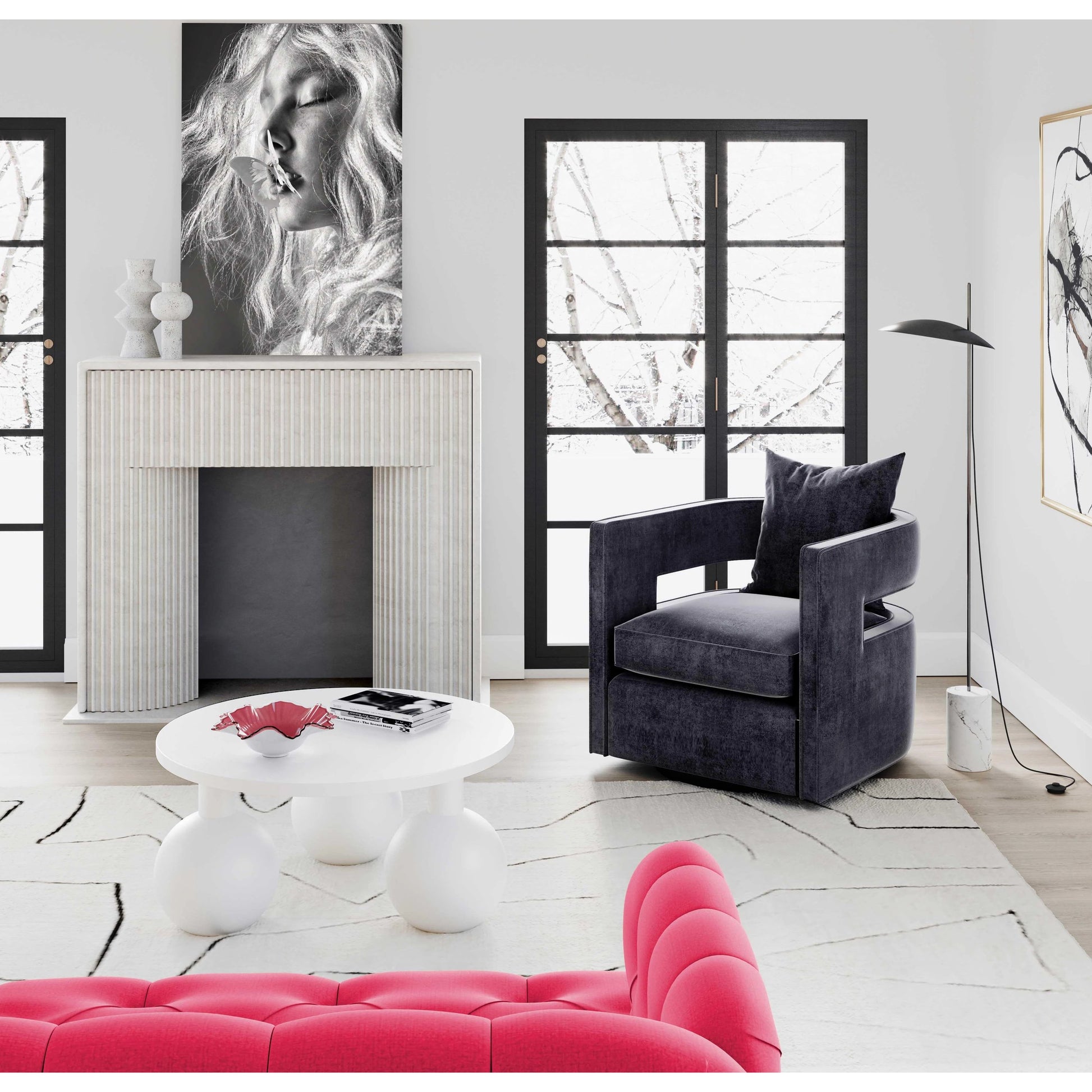 Kennedy Swivel Chair by TOV Furniture. Made from unique in a modern style.