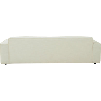 Olafur Linen Sofa by TOV Furniture in cream. Made from linen in a modern style.