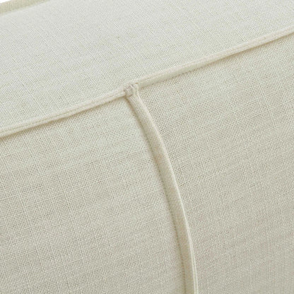 Olafur Linen Sofa by TOV Furniture in cream. Made from linen in a modern style.