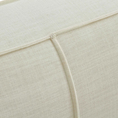 Olafur Linen Sofa by TOV Furniture in cream. Made from linen in a modern style.